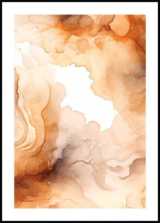 Abstract Brown and Cream Art Plakat