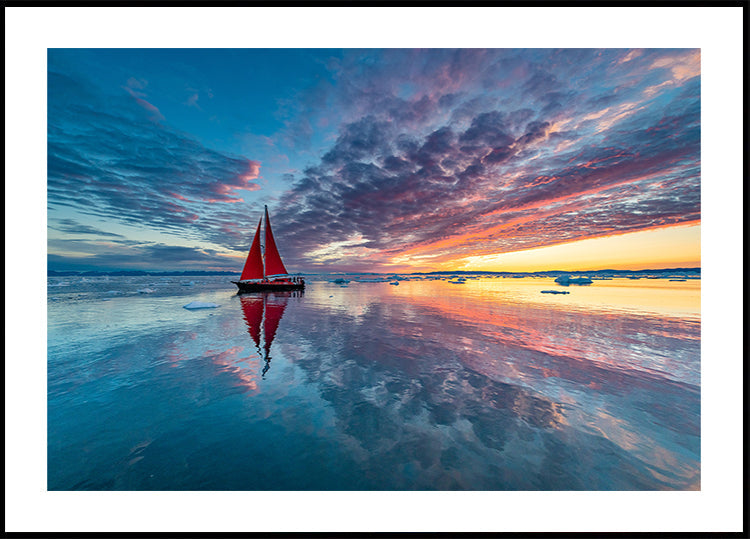 Greenland fire sky Poster