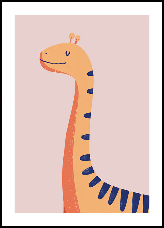 Orange Dinosaur Plakat