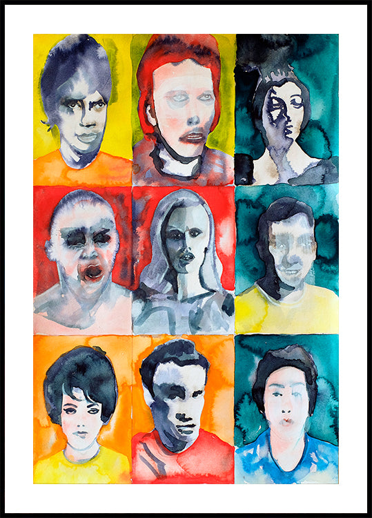 Headshot Grid No. 2 Plakat