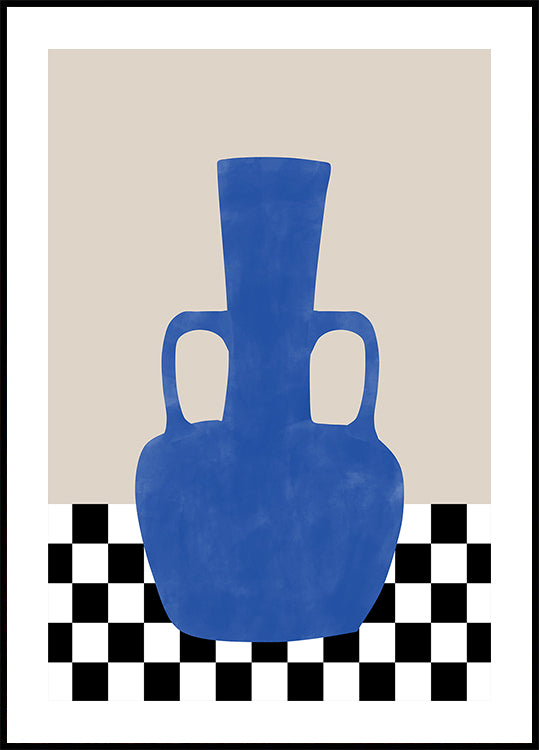 Azure Vase Chess Board Plakat
