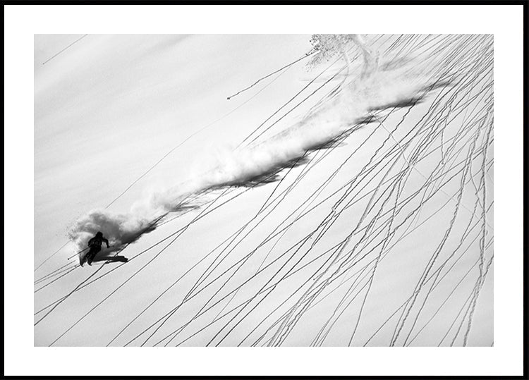 Skiing Powder Plakat