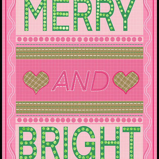 Merry and Bright Christmas Plakat