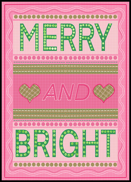 Merry and Bright Christmas Plakat