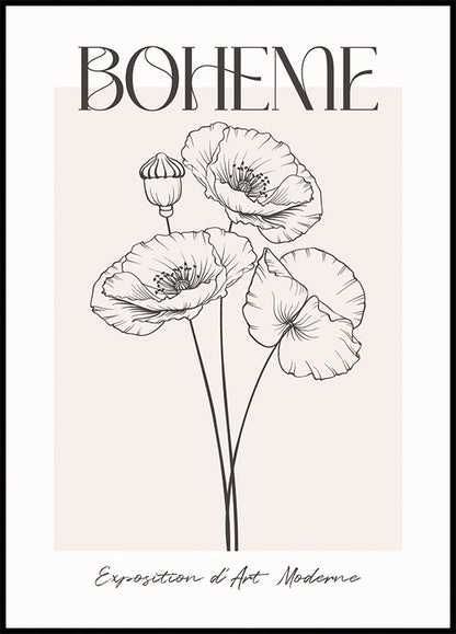 Boheme Poppies Art Plakat