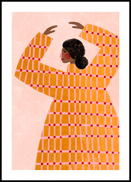 The Woman With the Checked Dress Plakat