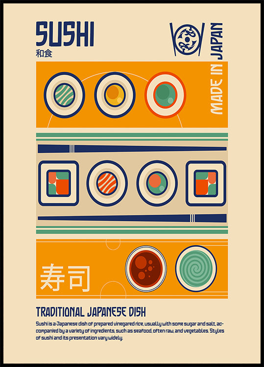 Sushi Japanese Food Print Plakat