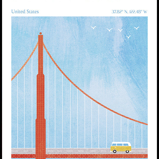 San Francisco, Golden Gate Bridge Plakat