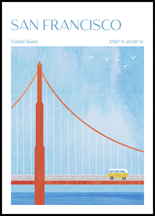 San Francisco, Golden Gate Bridge Plakat