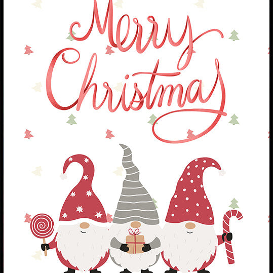 Merry Christmas Gnomes Plakat