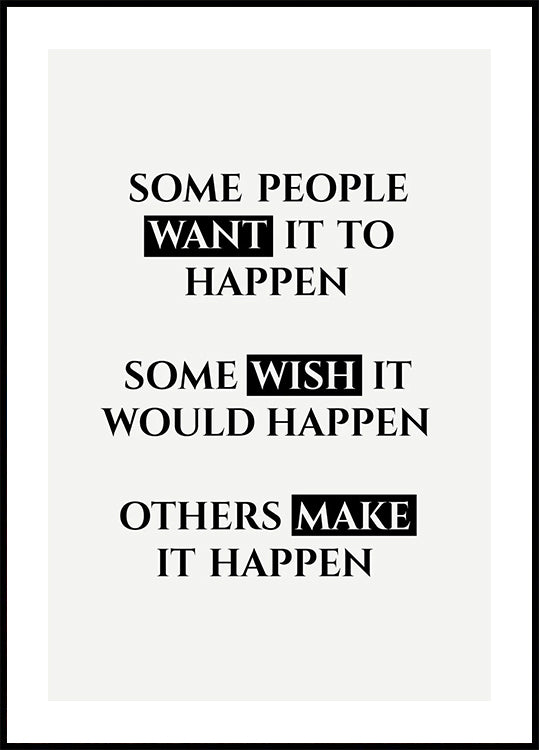 Make it Happen Plakat