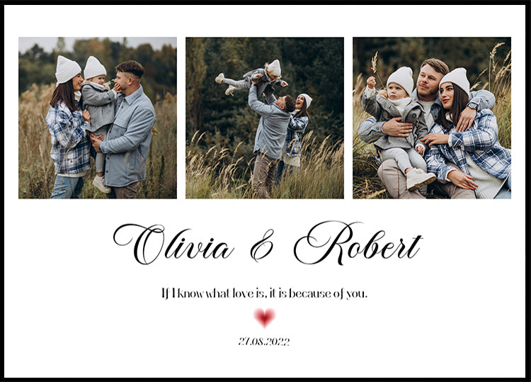 Our Love Family Photo Collage Plakat