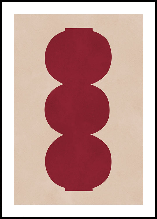 Crimson symmetrical Shapes Plakat