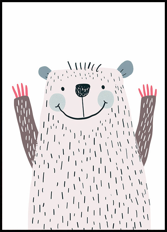 Waving Bear Plakat
