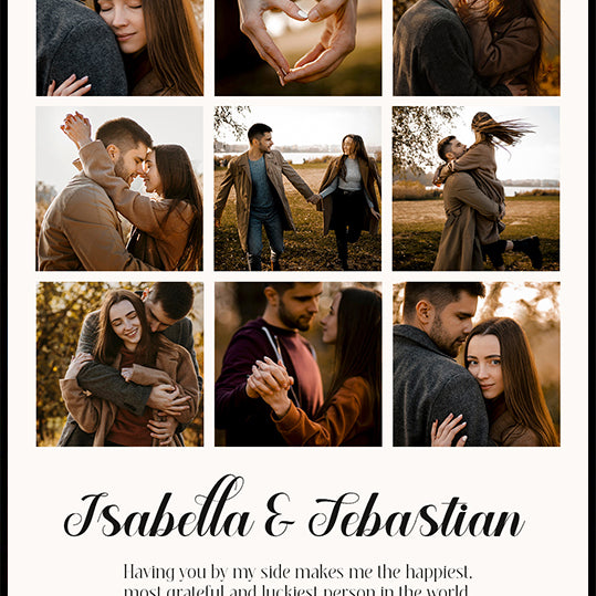 Couple Anniversary Personalized Photo Collage Plakat