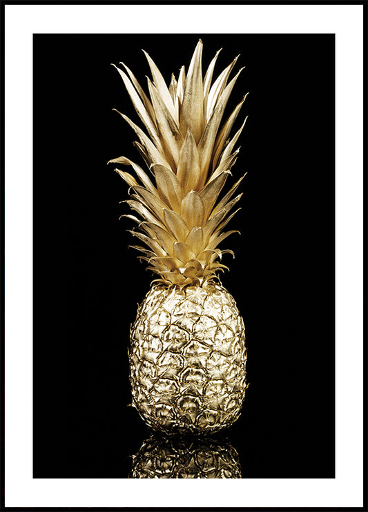 Golden Pineapple Art Plakat