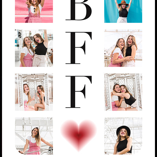 BFF Personalized Photo Collage Plakat