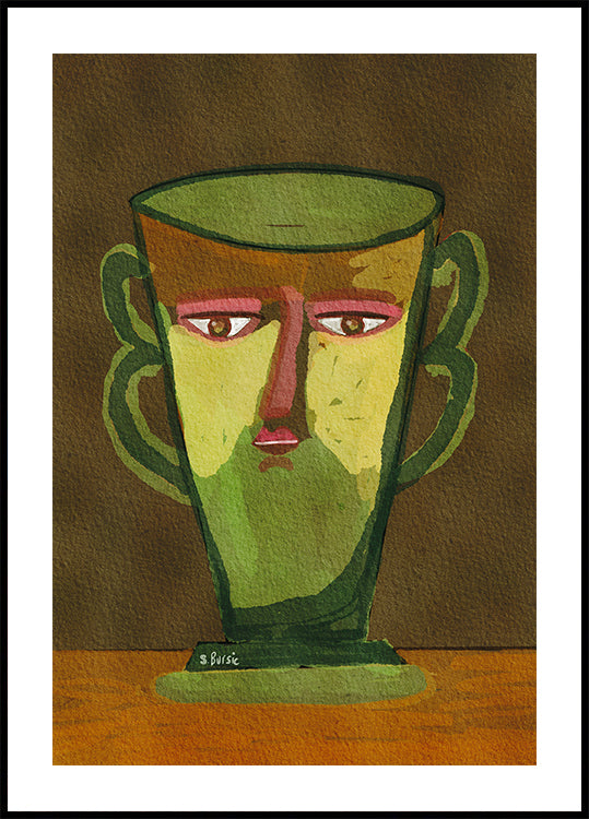 Mug man brown version Plakat