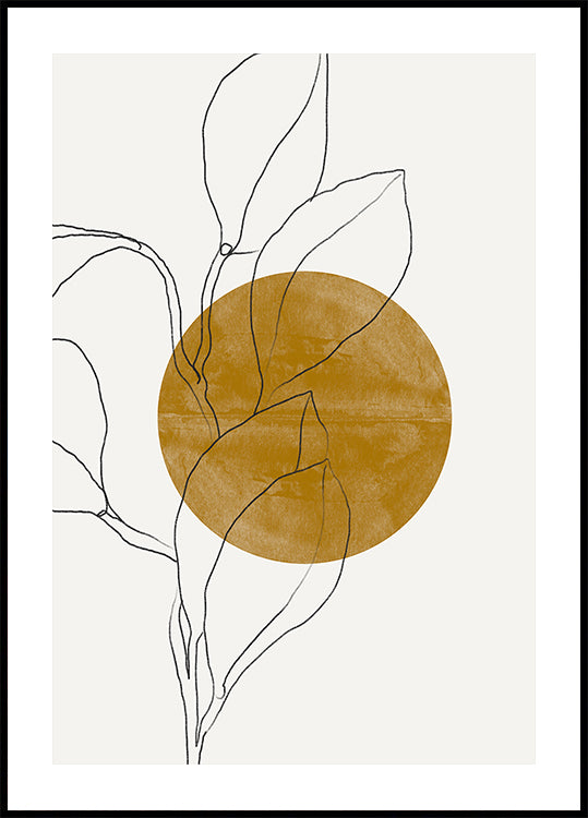 Line Leaf Harmony Plakat