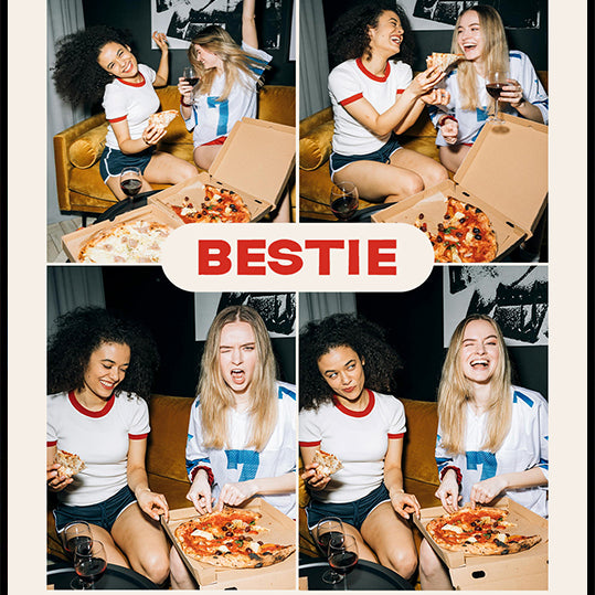 Retro Best Friend Personalized Collage Plakat