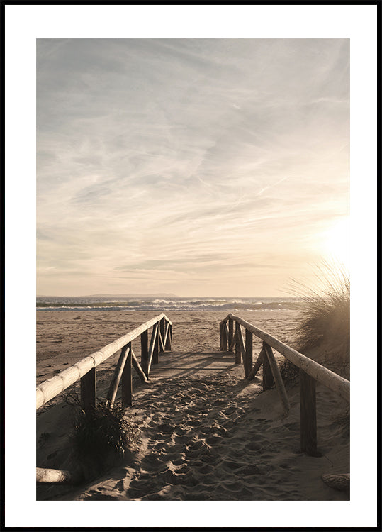 Wooden Pathway to the Ocean Plakat