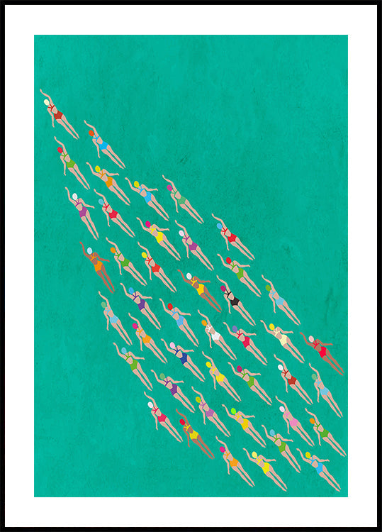Racing Swimmers Plakat