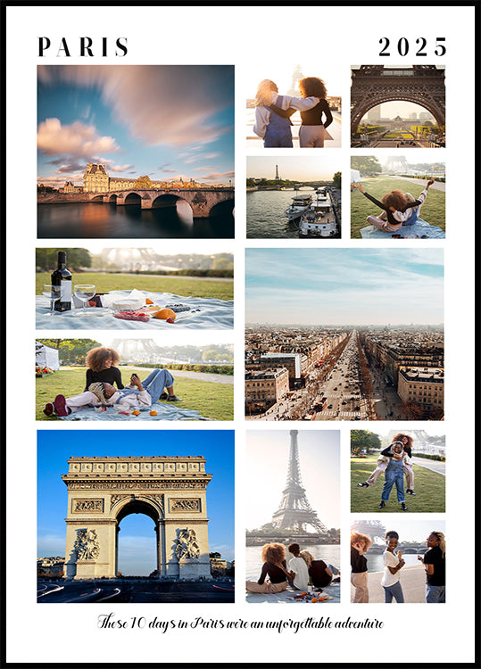 Travel Memories Personalized Photo Collage Plakat