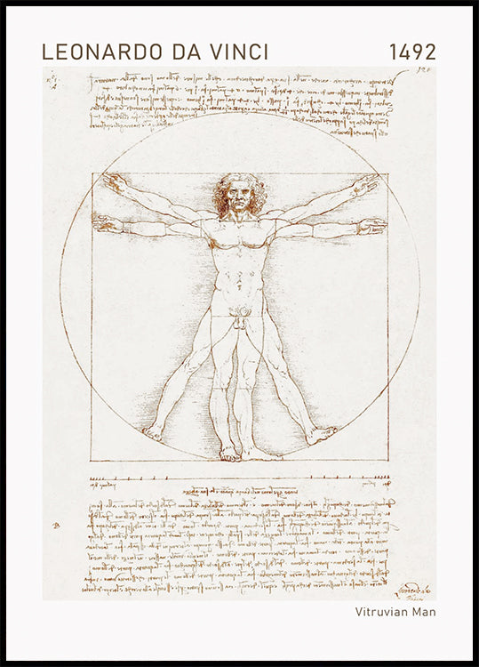 Leonardo da Vinci, Vitruvian Man Plakat