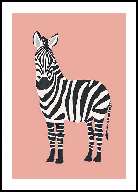 Zebra Illustration Plakat