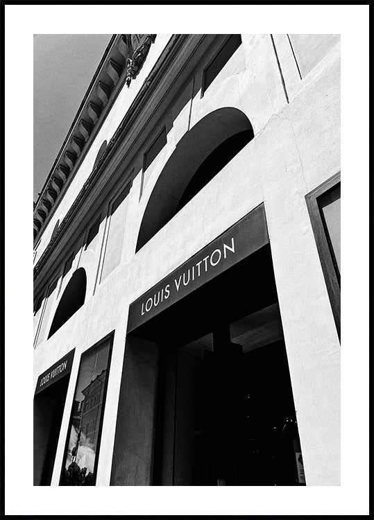 Louis Vuitton Rome Boutique Black & White Plakat