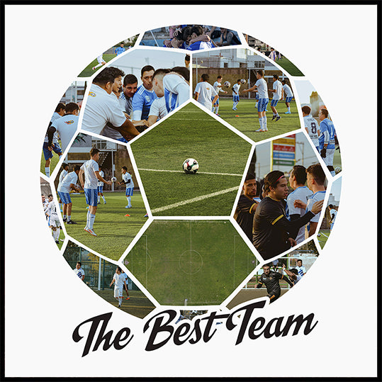 Soccer Ball Photo Collage Personal Plakat