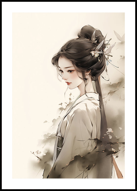 Elegant Ink Woman Plakat