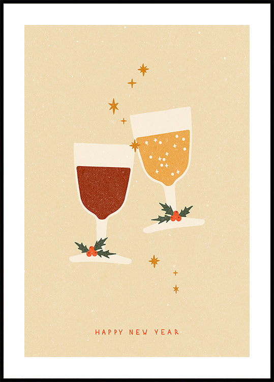 Make a wish to the clinking of glasses Plakat