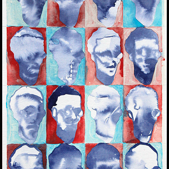 Aldo Red Blue 4x4 Plakat