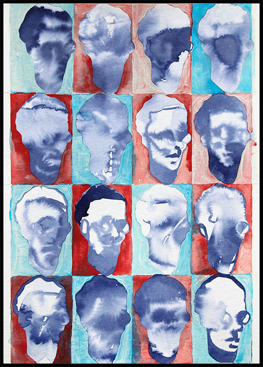 Aldo Red Blue 4x4 Plakat