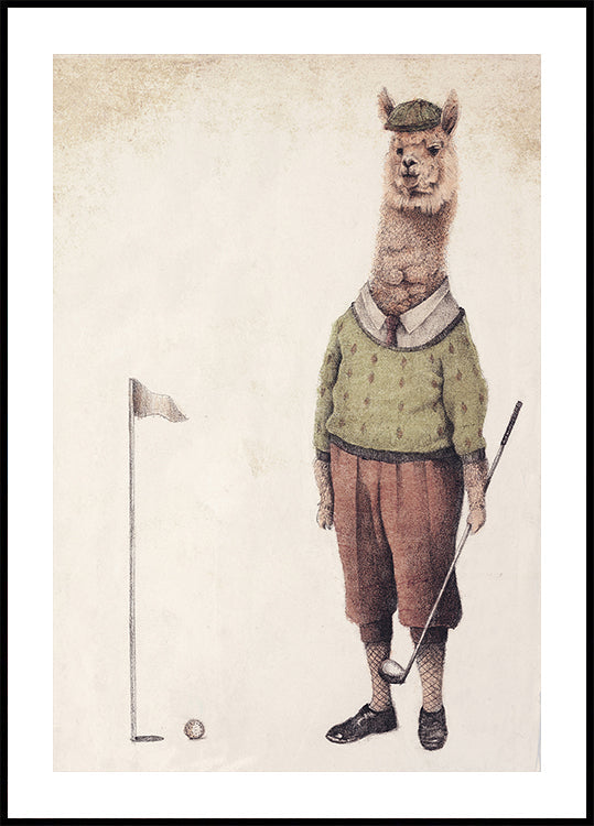 Alpaca Golf Club Plakat