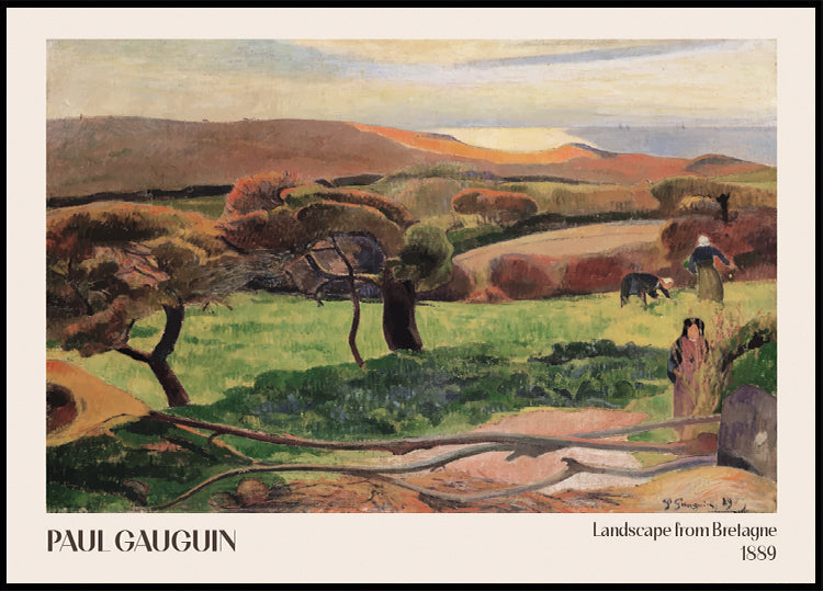 Landscape from Bretagne, 1889, Paul Gauguin Plakat