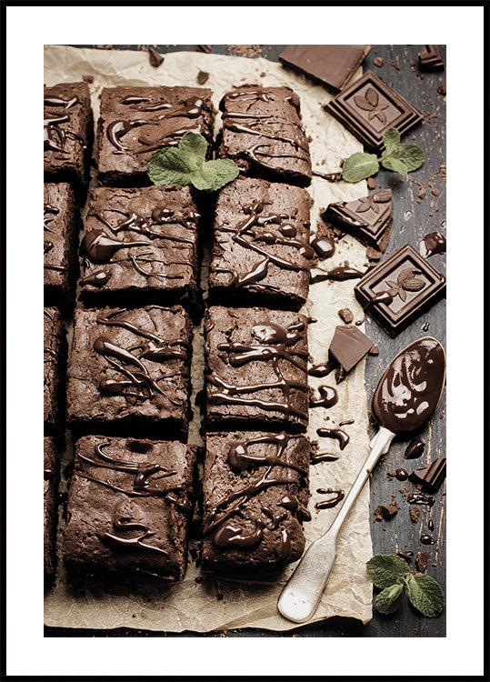 Decadent Chocolate Brownies Plakat