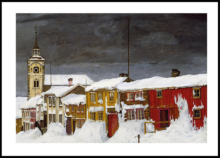 Gate i Røros By Harald Sohlberg Poster Plakat