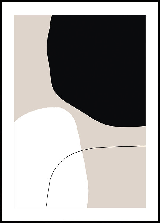 Monochrome Shapes Plakat