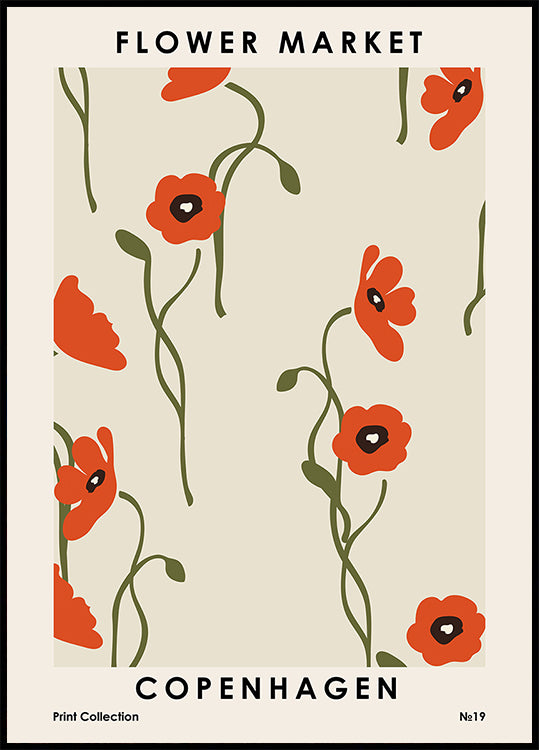 Flower Market Copenhagen Plakat