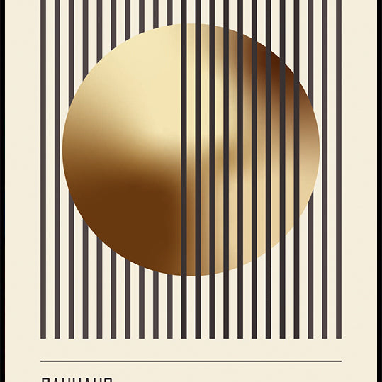 Bauhaus Golden Gradient Plakat