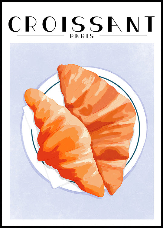 Croissant - Paris Plakat