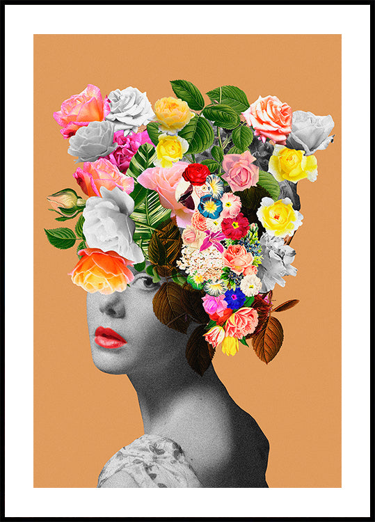 Floral portrait Plakat