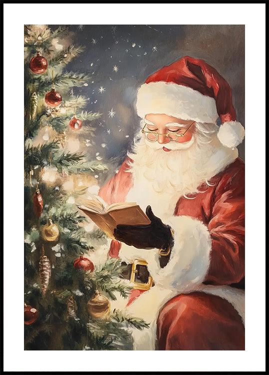 Santa Reading II Plakat