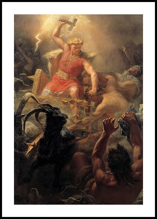 Thor's Fight with the Giants by Mårten Eskil Winge Plakat