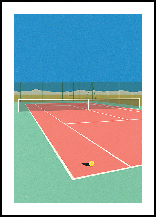 Tennis Court In the Desert Plakat