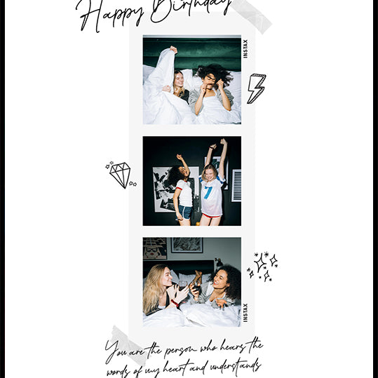 Happy Birthday Personalized Instax Collage Plakat