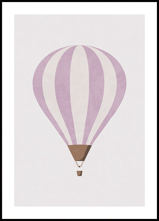 Pink Hot Air Balloon Plakat