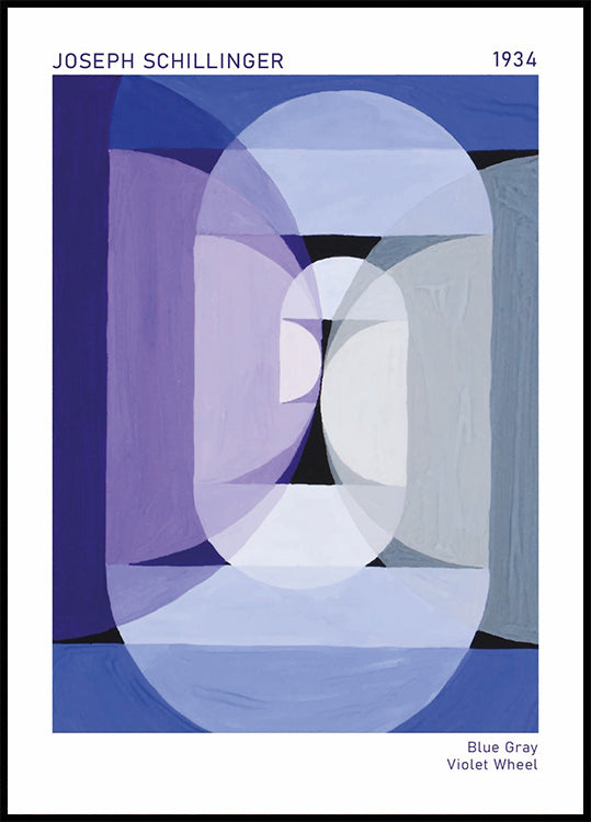 Blue Gray Violet Wheel, Joseph Schillinger Plakat